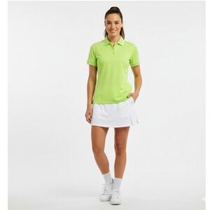 Peter Millar Women's Golf Performance Polo Shirt Lime Green Short Sleeve Medium‎